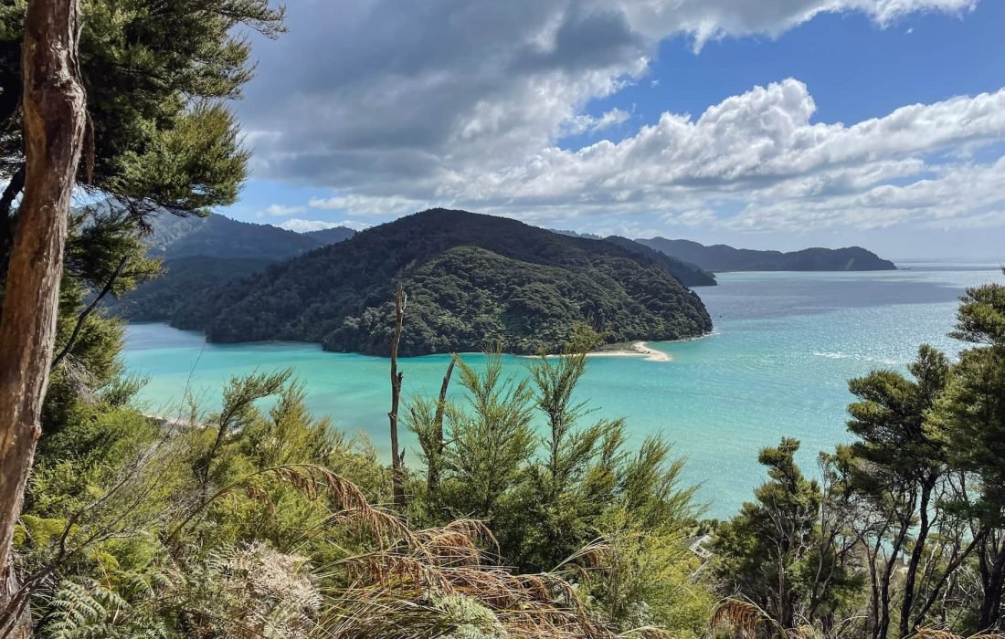 Awaroa Inlet (Lookout nach der Flussüberquerung) - Abel Tasman Track (Neuseeland)
